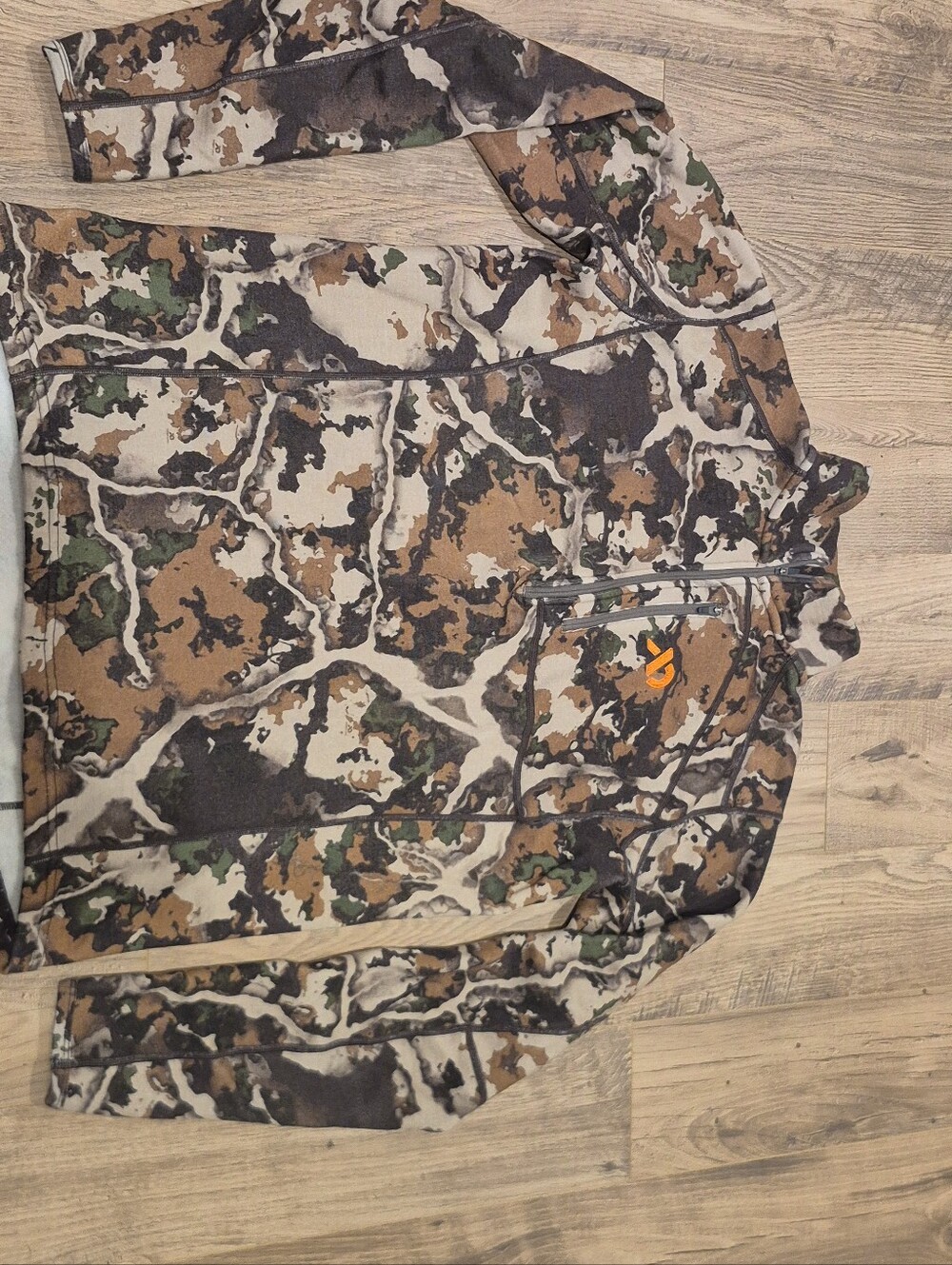 First Lite MerinoX Mens Furnace EXP 350 Quarter Zip Merino Size MD Camo Hunting